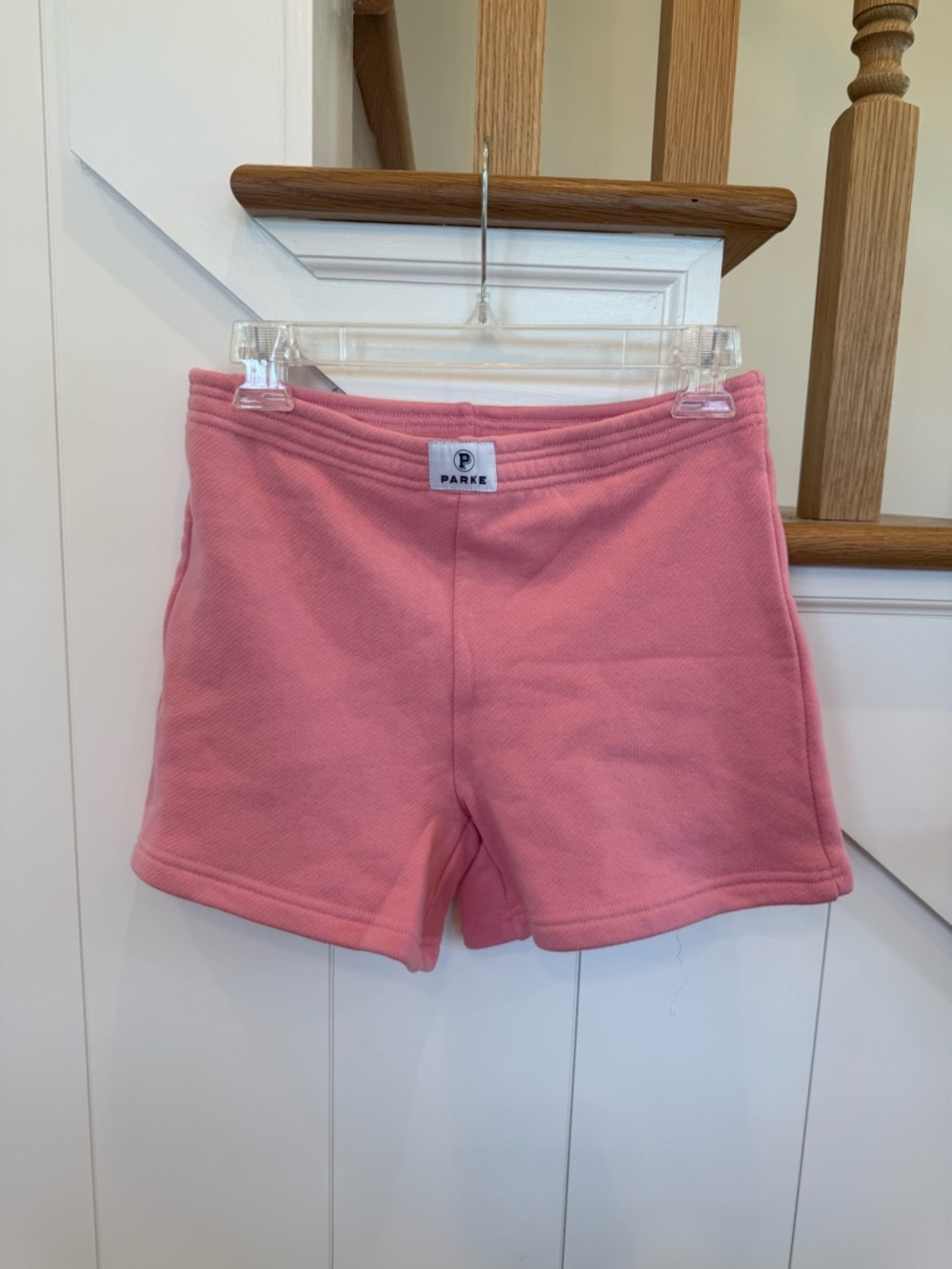PARKE Heritage Mini Sweatshorts Pink Boxer Lounge Shorts Size medium
